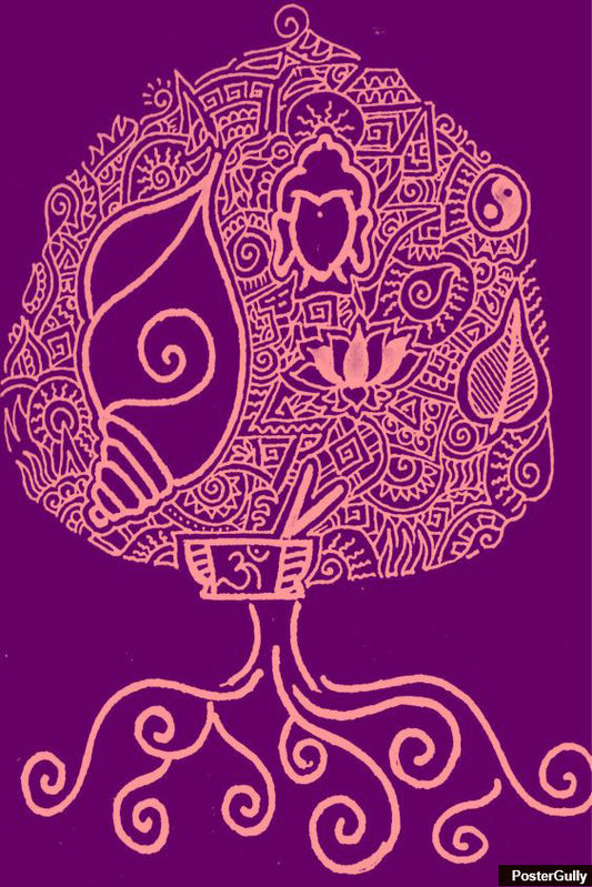 Brand New Designs, Buddhism Pink Purple Artwork