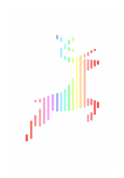 Wall Art, rainbow deer, - PosterGully