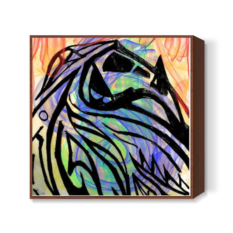 elephant painted Square Art Prints