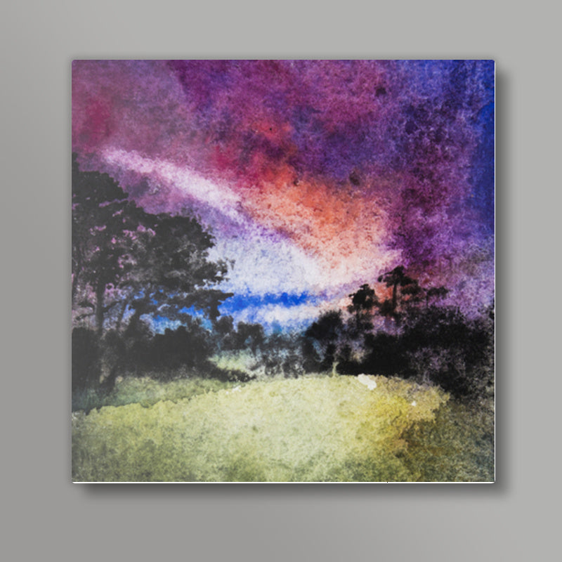 Vivid sky Square Art Prints