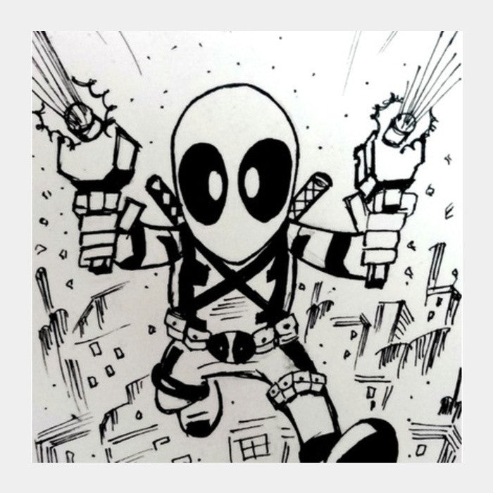 Chibi Deadpool Square Art Prints PosterGully Specials