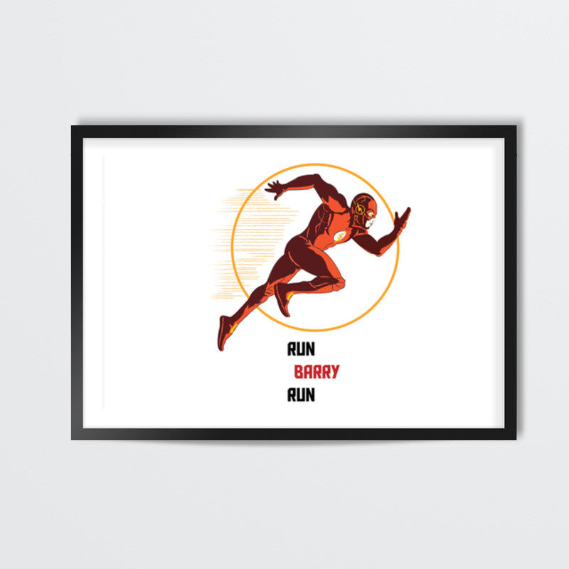 RUN BARRY RUN, THE FLASH, HARRISON WELLS QUOTES, DC COMICS WALL ART Wall Art