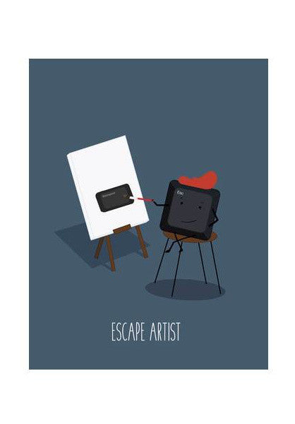 Escape Artist Pun Wall Art