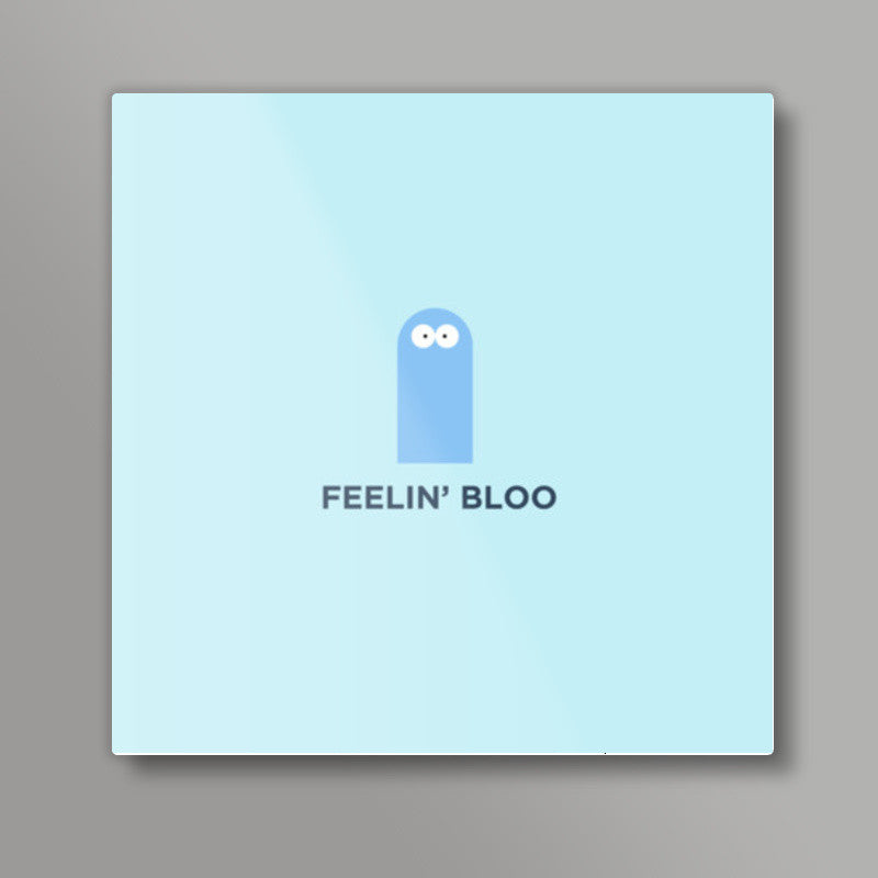 Minimal Retro Cartoon Fosters Home Bloo Square Art Prints