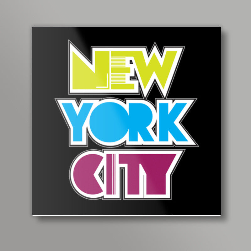 New York City multi color Square Art Prints