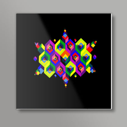 Cube Dimension Square Art Prints