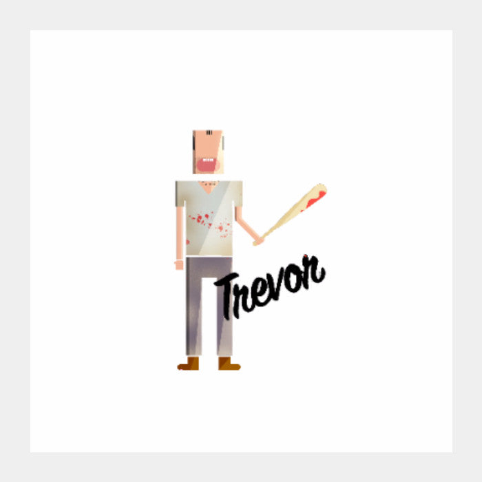 Square Art Prints, GTA V Trevor Square Art Print