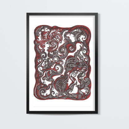 Red and Black Wall Art