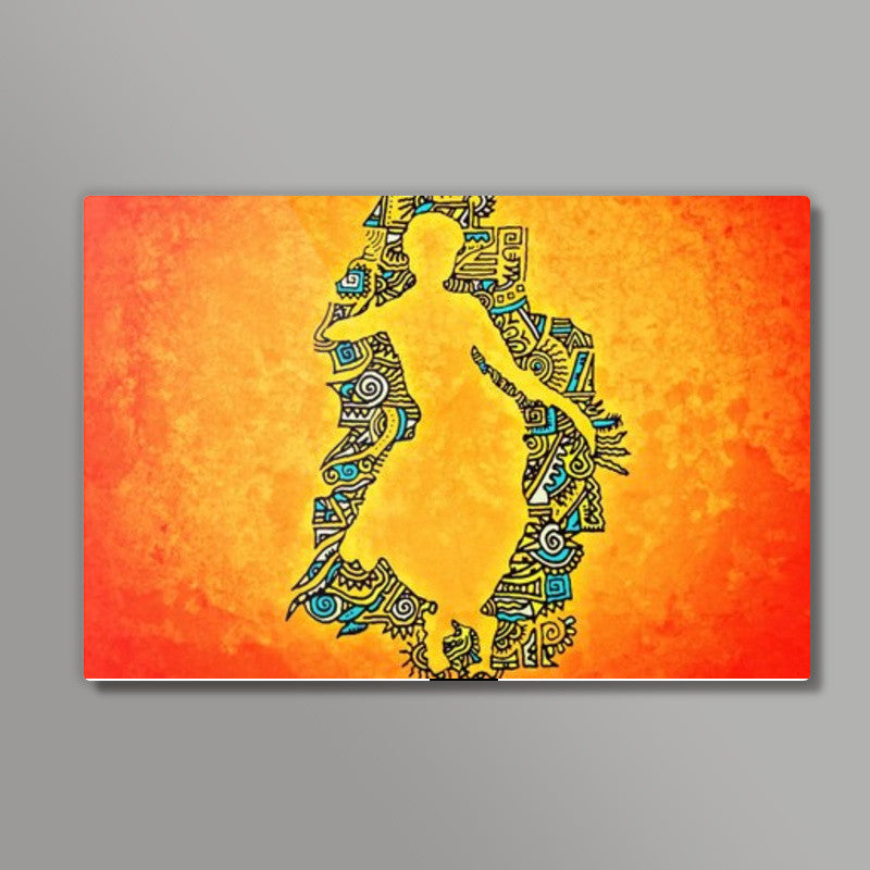 Bharatnatyam Zenscrawl Wall Art