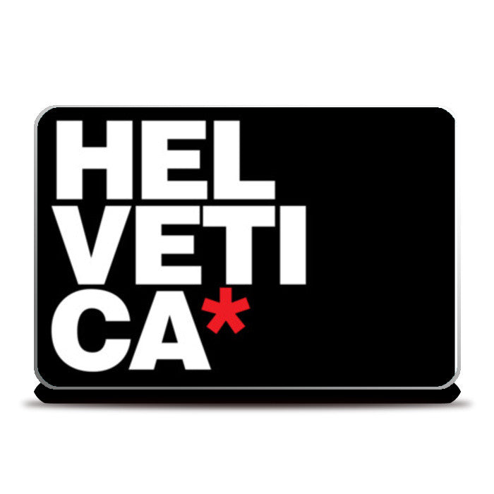 Laptop Skins, Simply Helvetica Black & White Laptop Skins