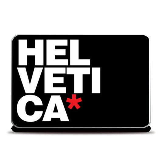 Laptop Skins, Simply Helvetica Black & White Laptop Skins