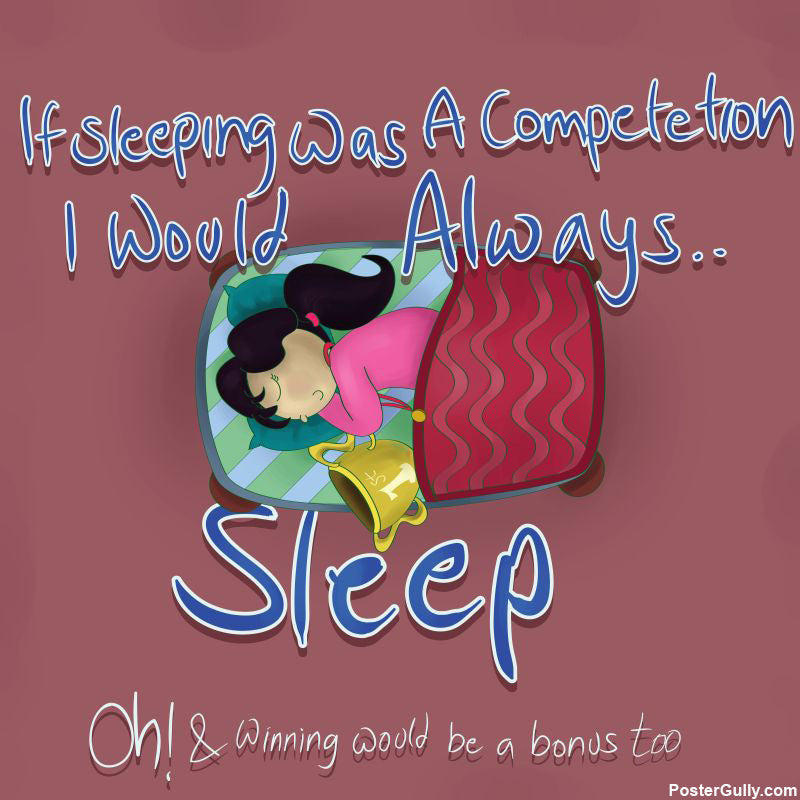 Square Art Prints, Sleeping Competition Artwork