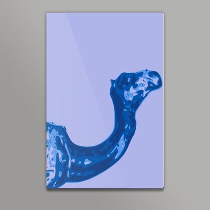 Abstract Camel Blue Wall Art