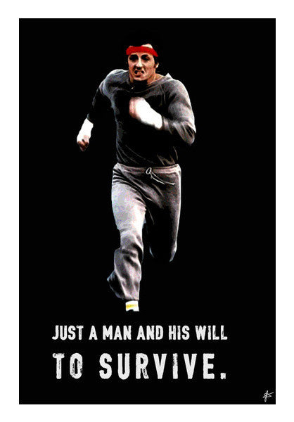 Rocky Balboa Survivor Motivation  Art PosterGully Specials