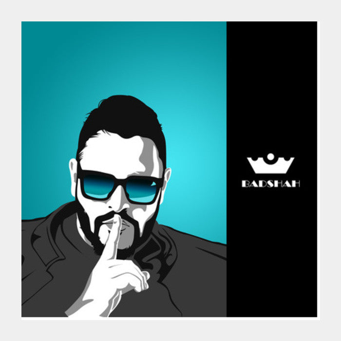 Square Art Prints, Badshah Vector Illustration Square Art Prints