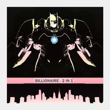 Square Art Prints, BILLIONAIRE 2 in 1 | Iron Bat Square Art Prints