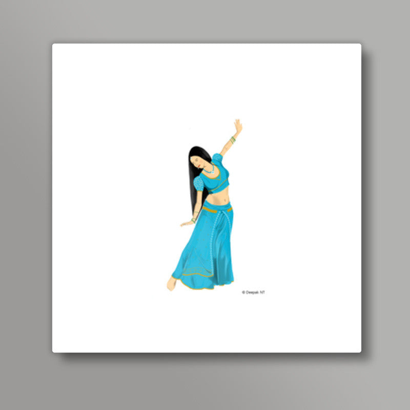 Woman Dancing Square Art Prints