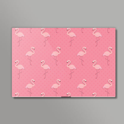 Pink - Dots with Flamingo  Wall Art