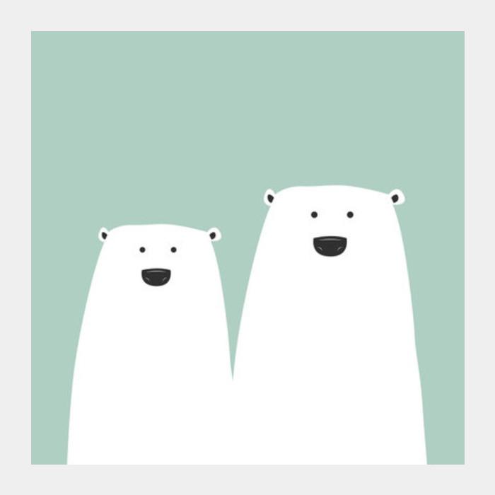 Polar Bear Square Art Prints PosterGully Specials