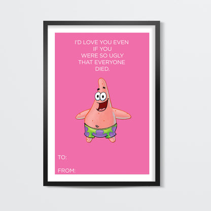 Patrick star knows TRUE LOVE Wall Art