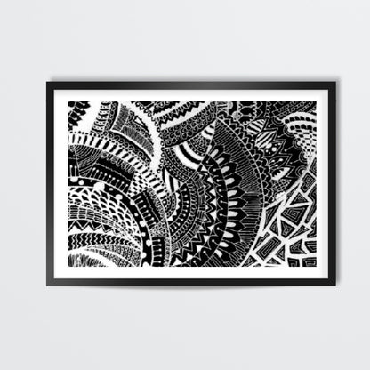 Black-white doodle Wallart |artist: Megha-Vohra