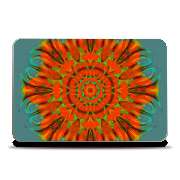 Laptop Skins, Orange kaleido Laptop Skins