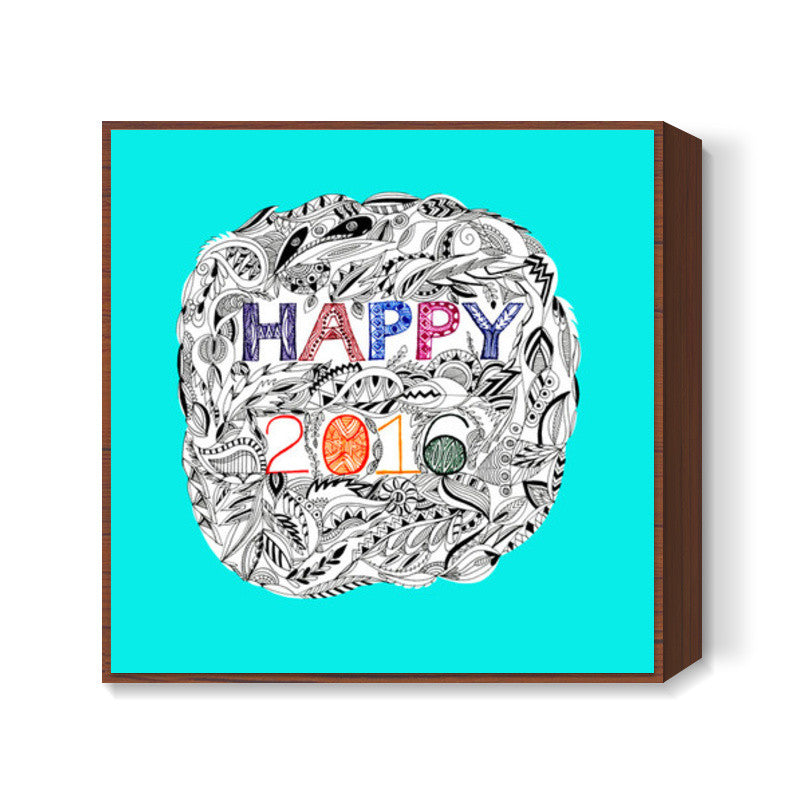 Happy 2016 Square Art Prints