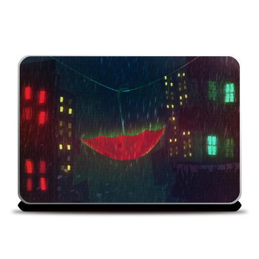 Night Rain Laptop Skins