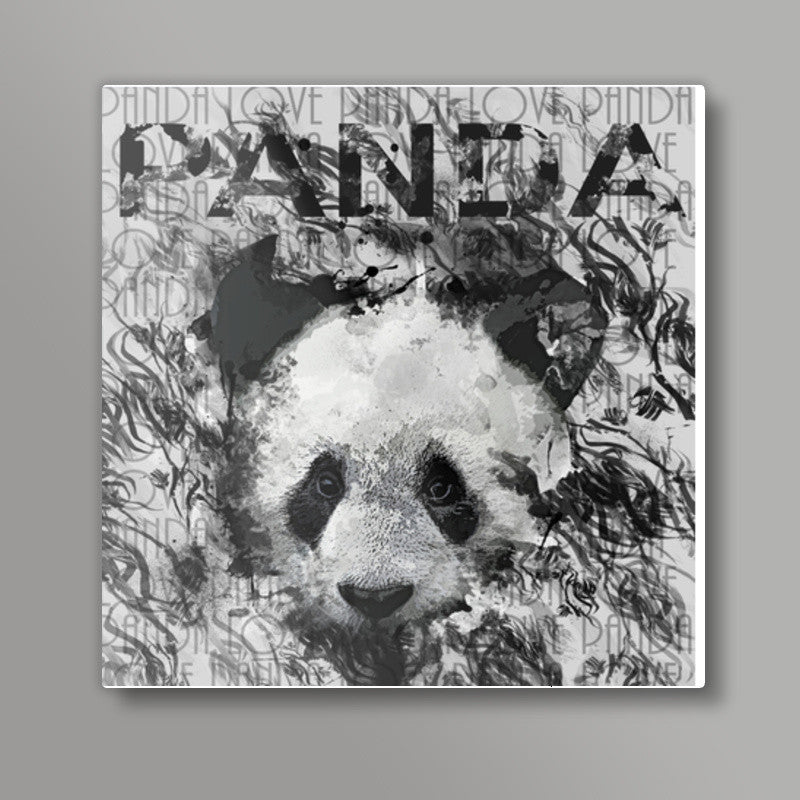 Square abstract Panda Square Art Prints