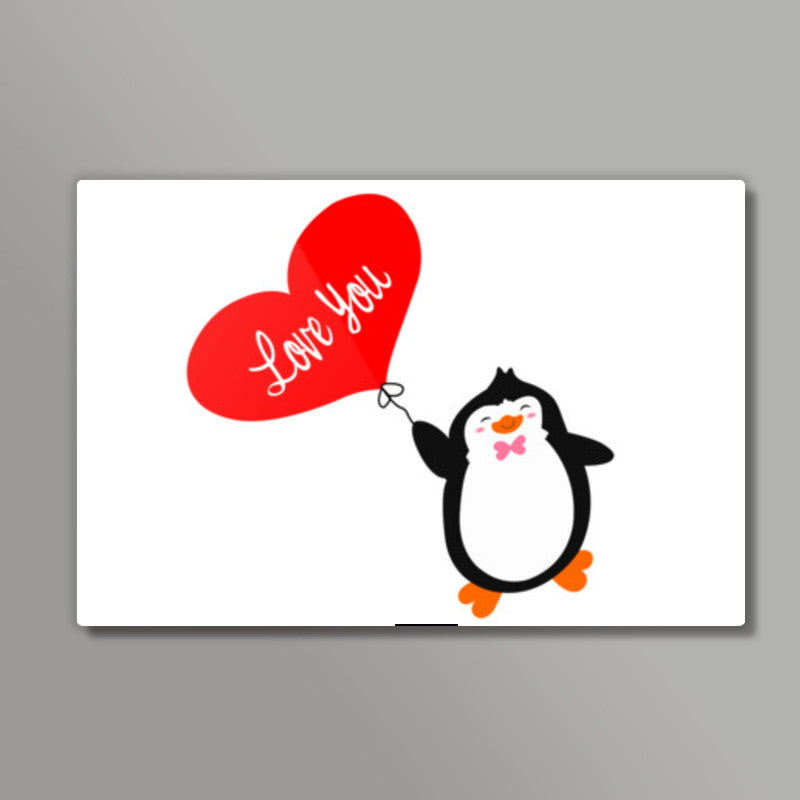 Love You Penguin Wall Art