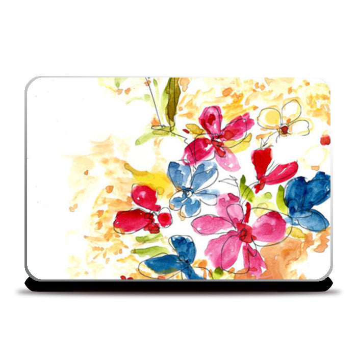 Laptop Skins, Flower Paainting Laptop Skins