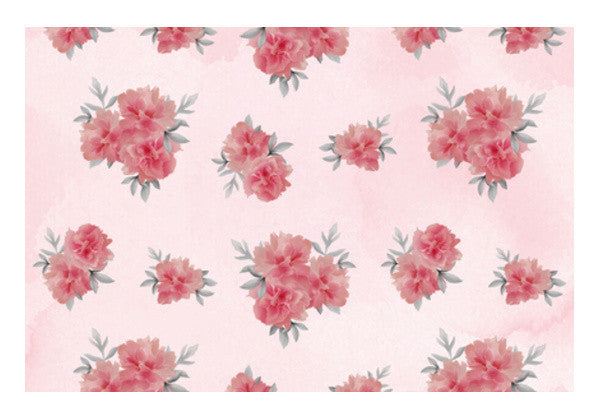 Digitally Painted Floral Pattern - Pink Wall Art