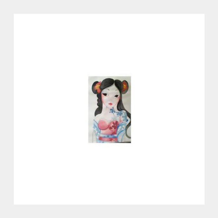 Square Art Prints, japanese doll Square Art Prints