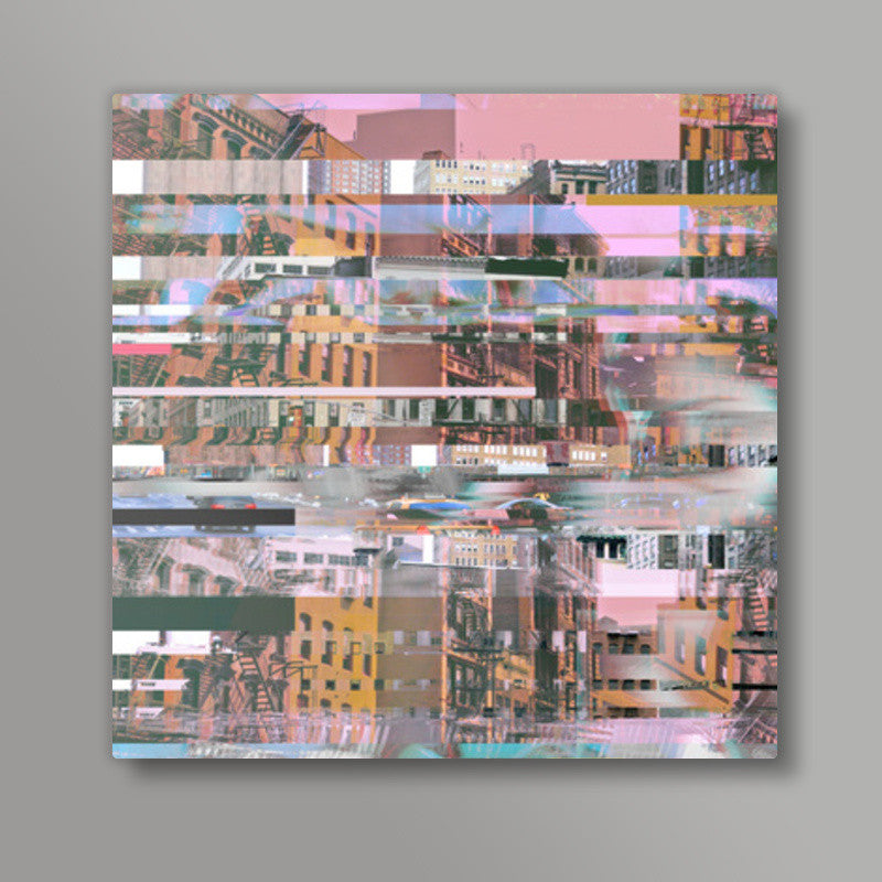 Glitch 2 Square Art Prints