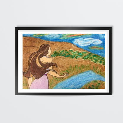 The Wait | Oil Pastels Art | Wall Art