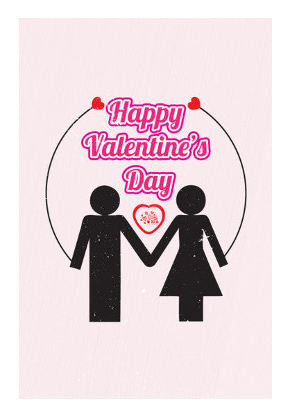 Couple In Love Celebrating Valentine Day Art PosterGully Specials