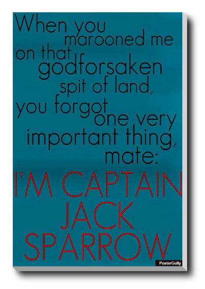 Brand New Designs, Captain Jack Sparrow Artwork