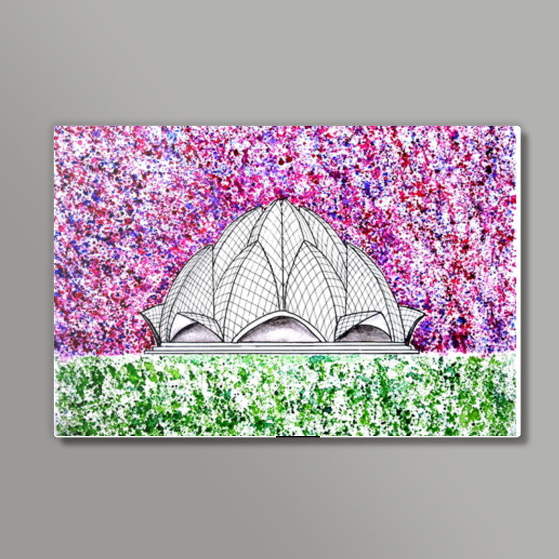 Lotus Temple - Wall painting in Baha'i House - New Delhi | Painting, Wall  painting, Lotus temple