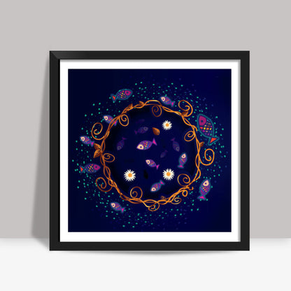 pond of wishes Square Art Prints