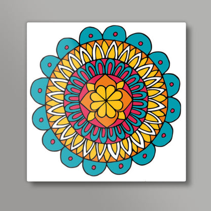 Retro Mandala Square Art Prints