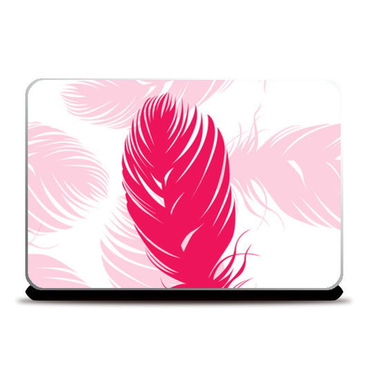Pink Feather Laptop Skins