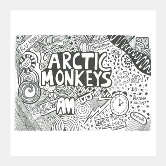 Square Art Prints, Arctic Monkeys Square Art Prints