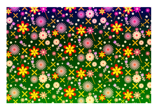 Colorful Flowers Art PosterGully Specials