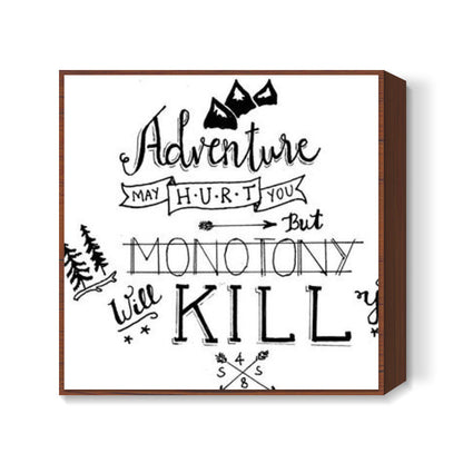 Adventure Quote Square Art Prints