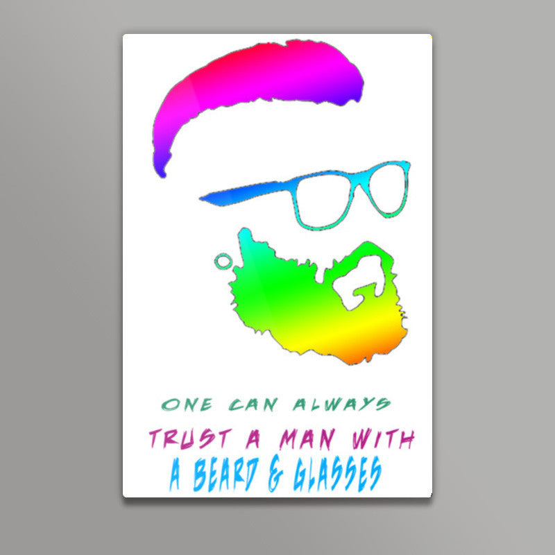 Beard & Glasses Wall Art