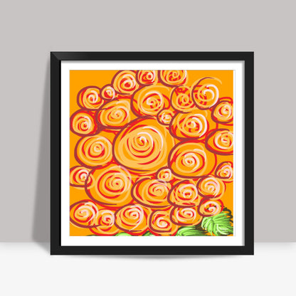 Swirls and flowers ! Square Art Prints