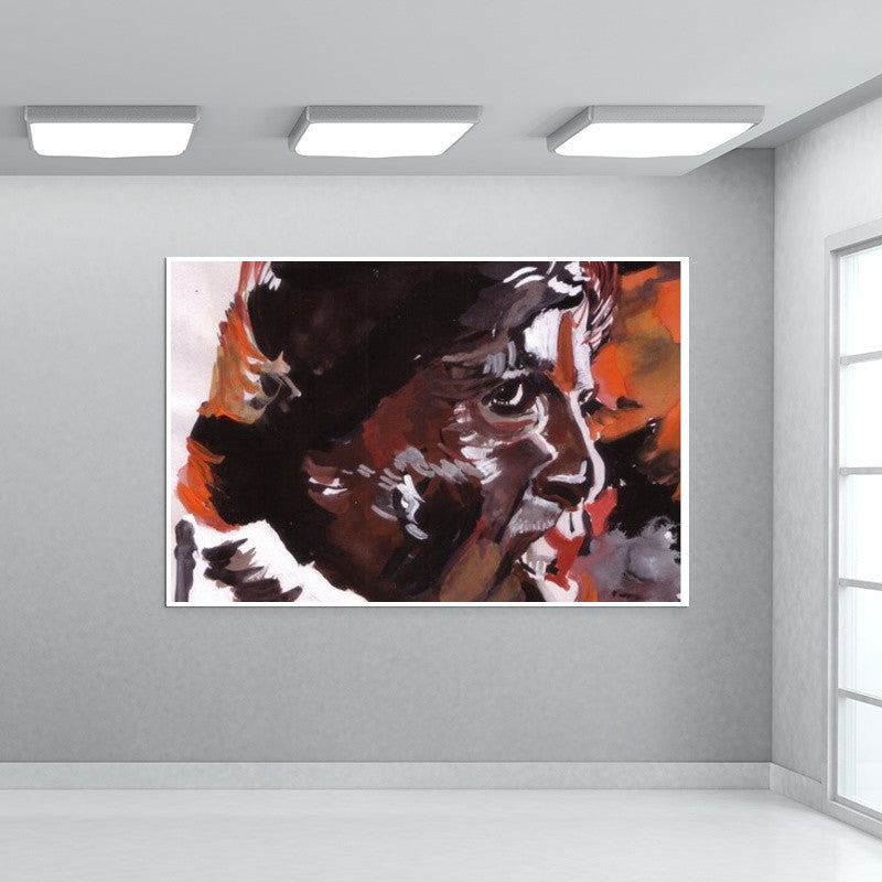 Bollywood superstar Amitabh Bachchan played a fiercely spirited protagonist in the movie Agneepath Wall Art