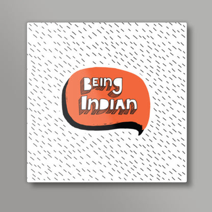 Being Indian Orange Square Art Prints