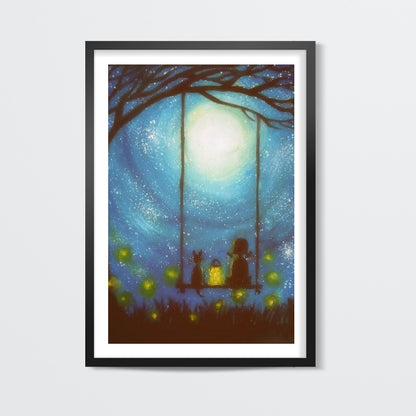 Stars and fireflies Wall Art