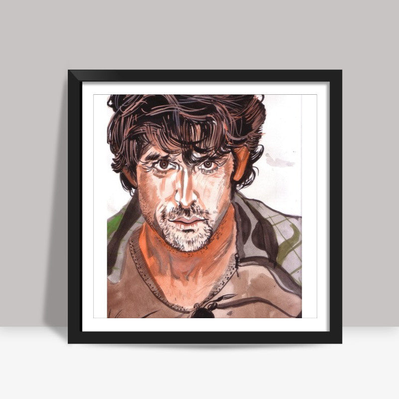 Superstar Hrithik Roshan in an avatar with oodles of style Square Art Prints